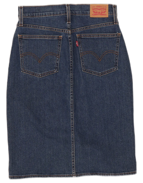 Saia jeans feminina Levi's W24 XS azul algodão