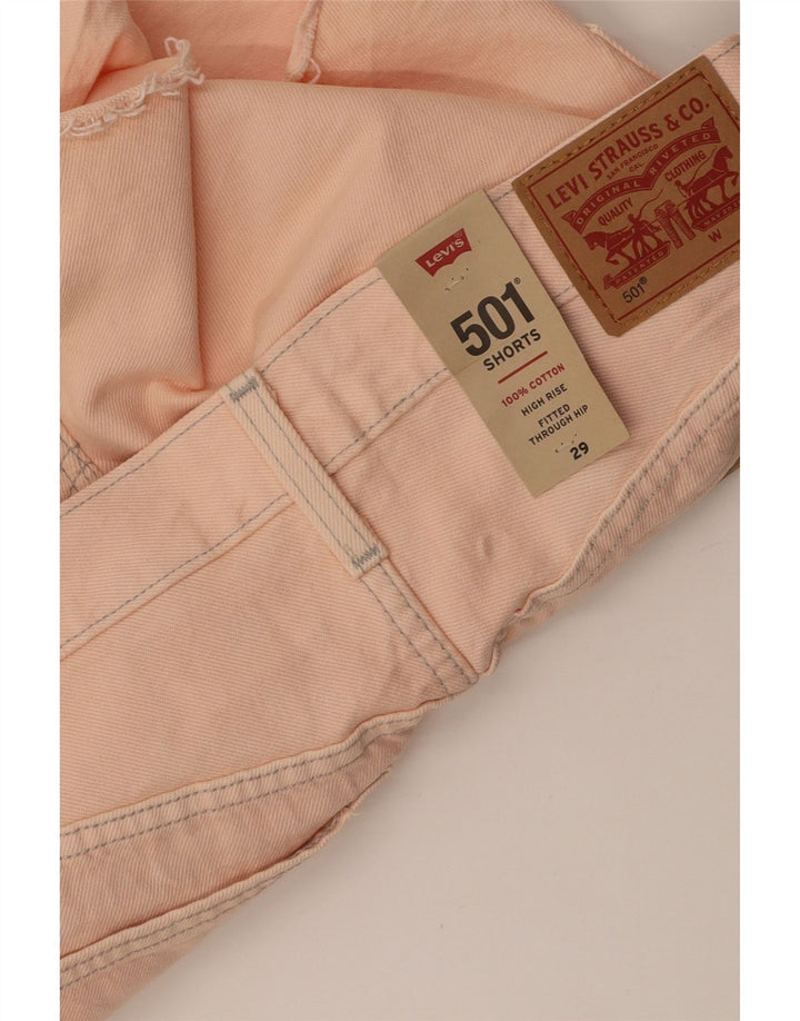 Shorts jeans feminino 501 da LEVI'S W29 algodão rosa médio