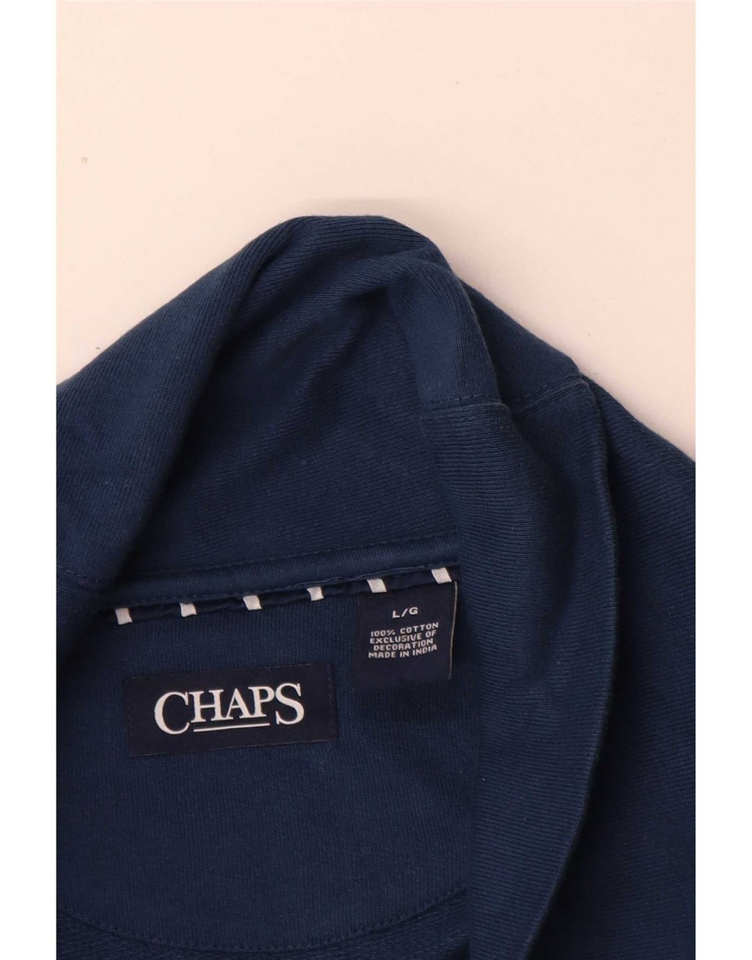 Chaps Mens Treino Top Jaqueta Grande Algodão Azul Marinho