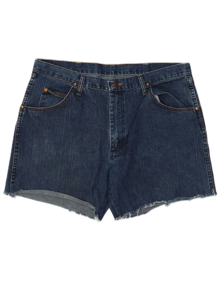 Shorts jeans masculino Wrangler W36 grande algodão azul