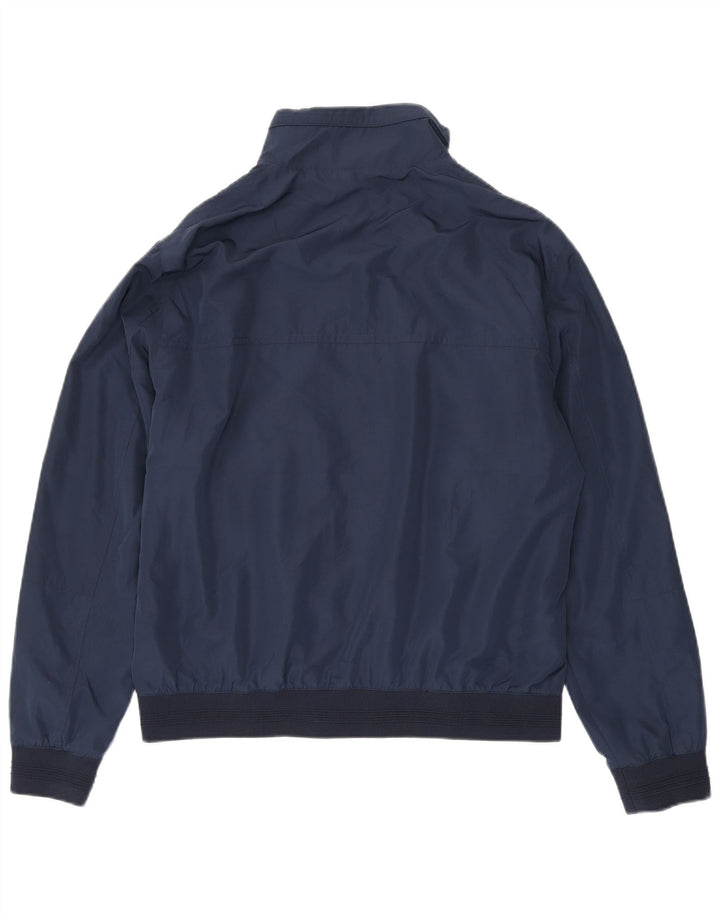 Jaqueta bomber masculina Zara UK 42 XL azul marinho poliéster