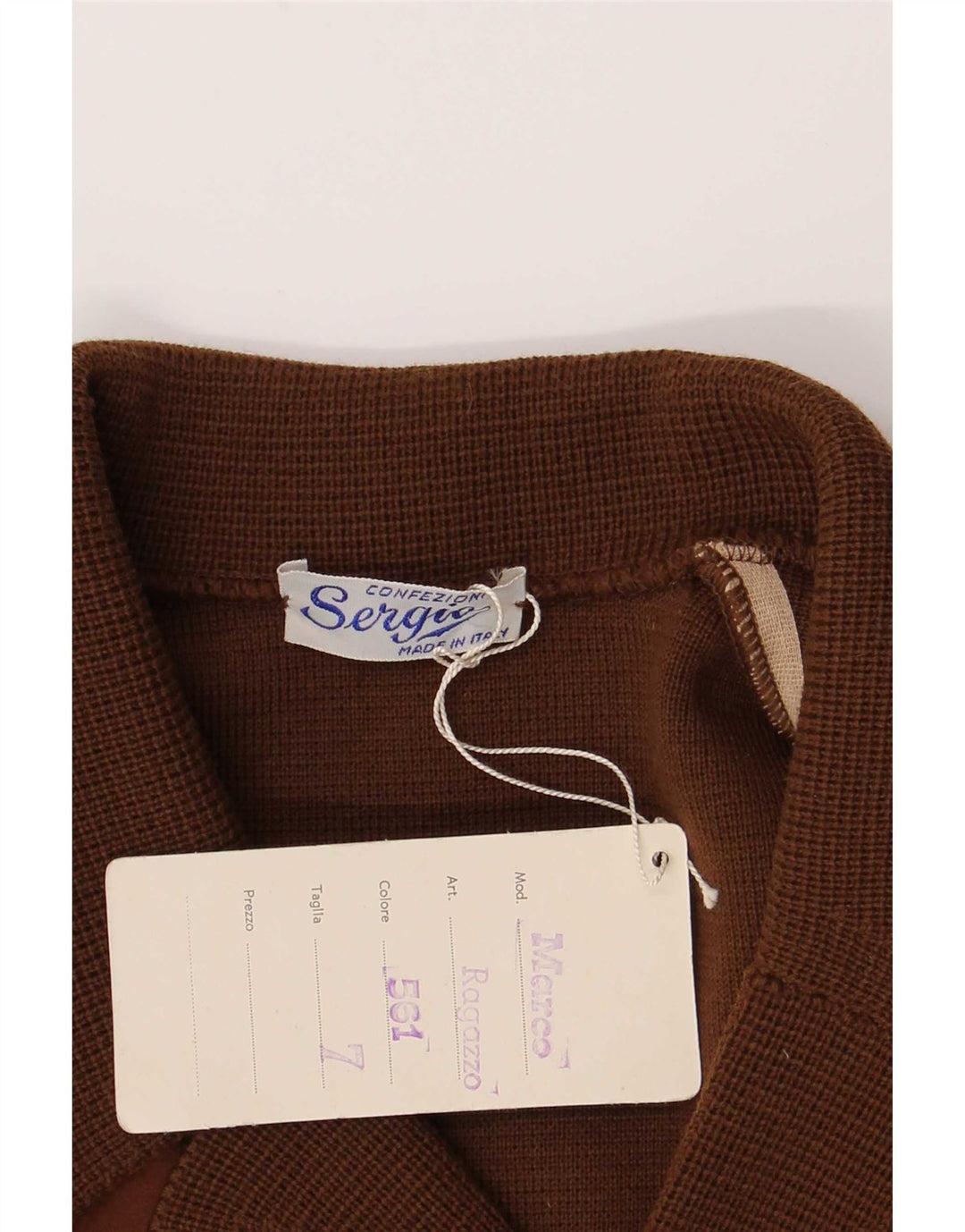 Suéter Cardigan Masculino Vintage Pequeno Marrom