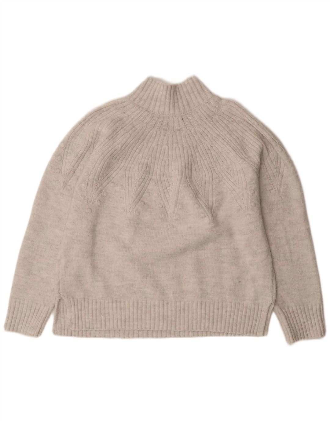 Suéter feminino Marks & Spencer com gola tartaruga Reino Unido 16 grande off white