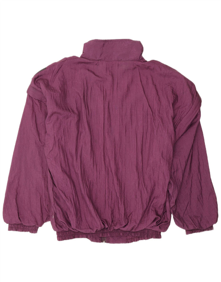 Jaqueta superior de agasalho masculino vintage 2XL marrom Colourblock Nylon