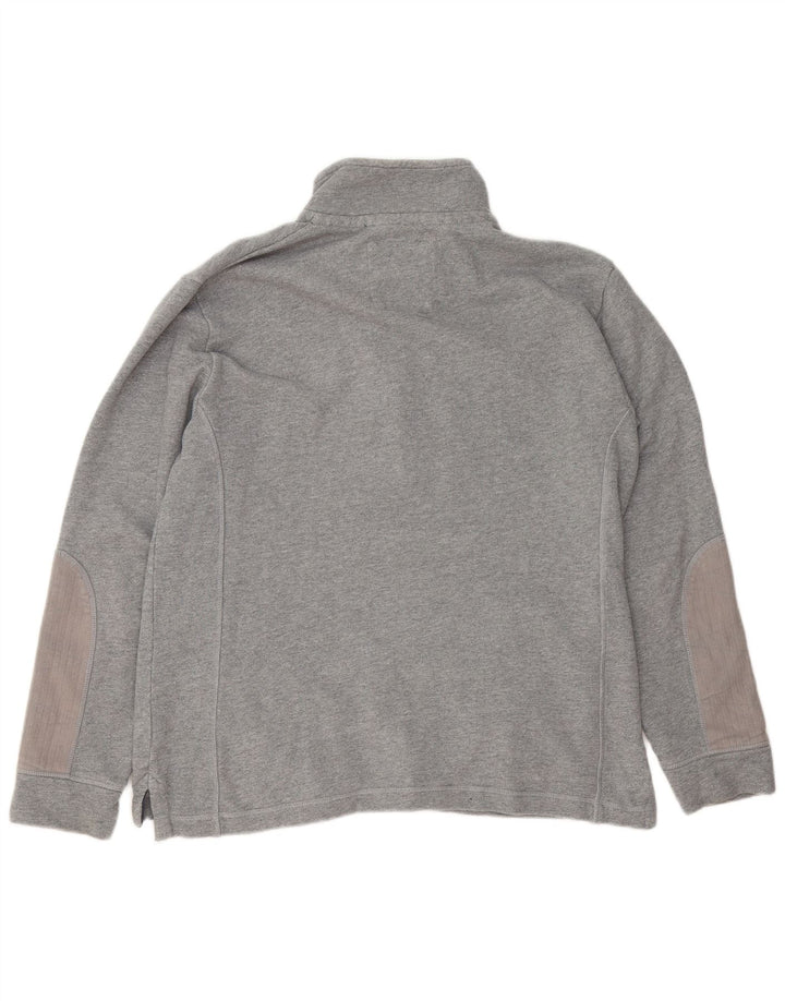 CREW CLOTHING Suéter masculino com gola redonda e algodão grande cinza