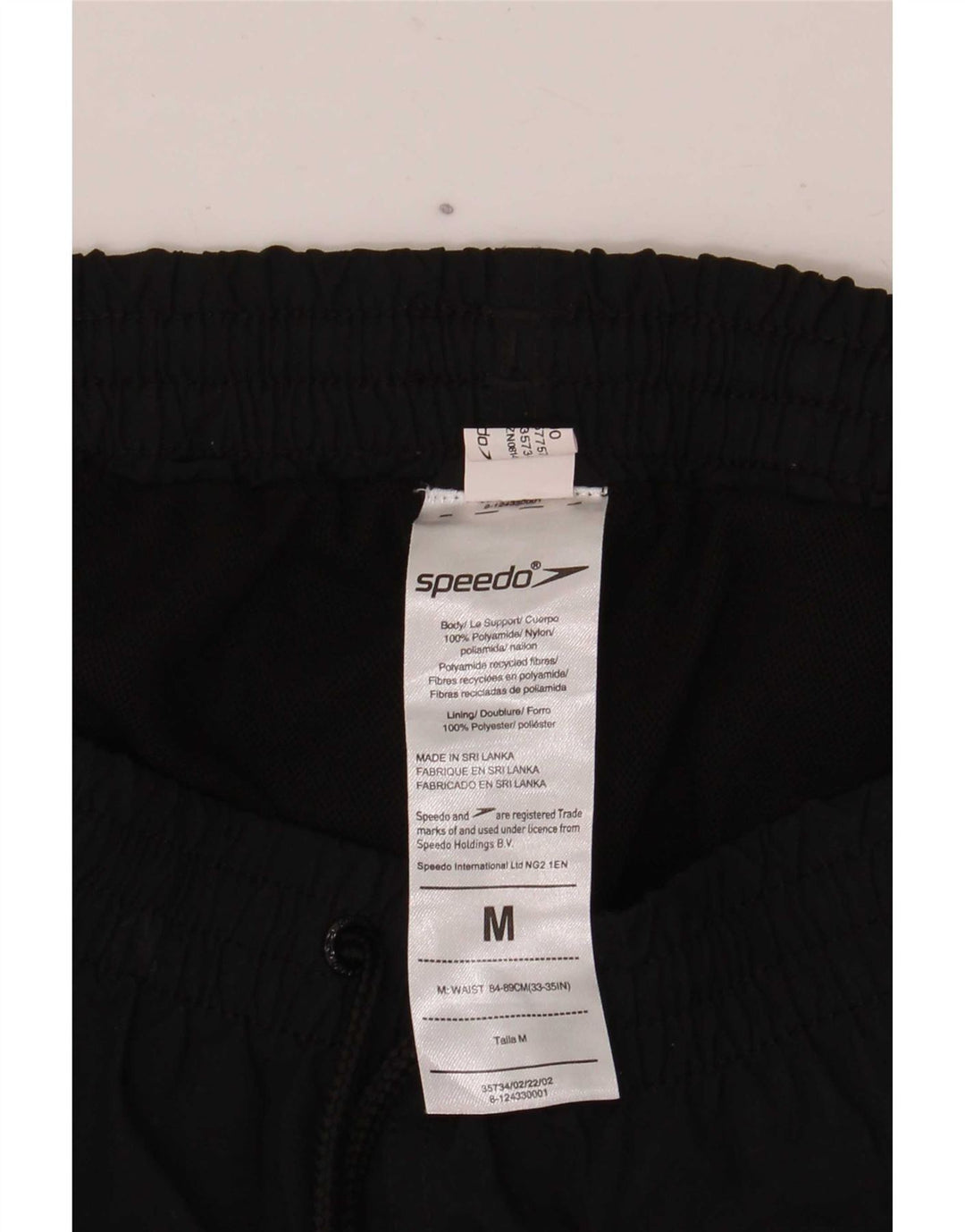 Shorts de natação masculino Speedo médio preto poliamida