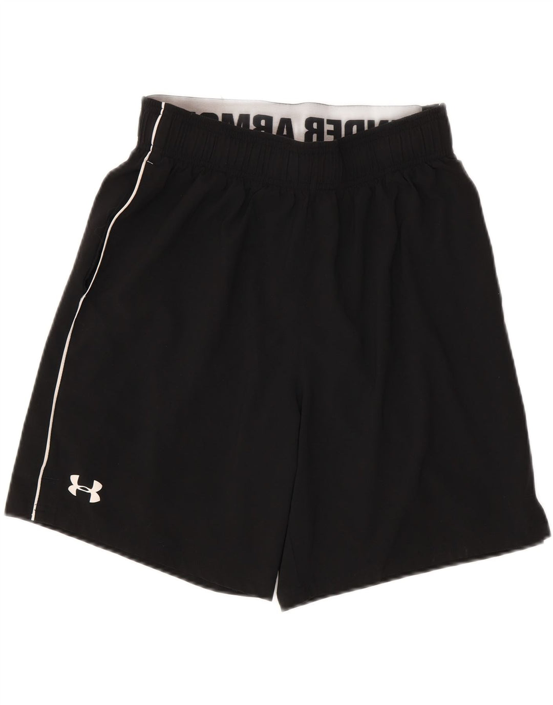 Shorts esportivos gráficos masculinos UNDER ARMOUR poliéster preto médio