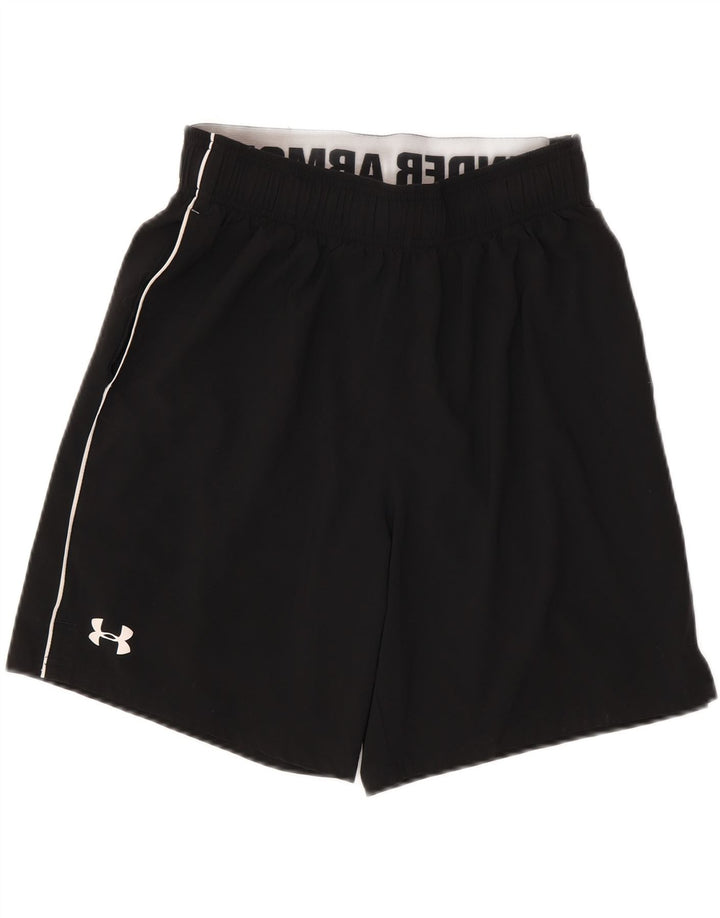 Shorts esportivos gráficos masculinos UNDER ARMOUR poliéster preto médio