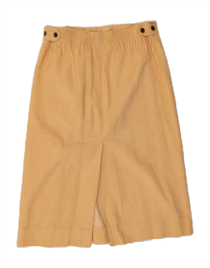 IZOD Womens Corduroy Skirt US 8 Medium W28  Beige Cotton Vintage Izod and Second-Hand Izod from Messina Hembry 