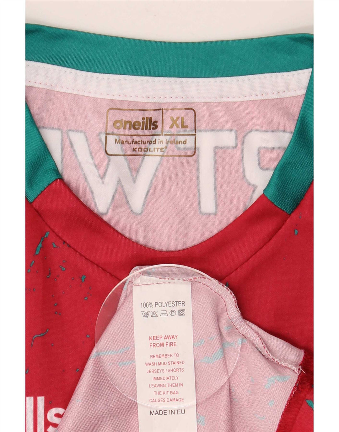 Colete gráfico masculino O'Neills Top XL poliéster listrado vermelho