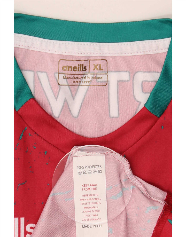 Colete gráfico masculino O'Neills Top XL poliéster listrado vermelho