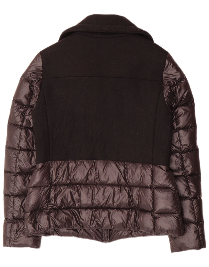 Jaqueta acolchoada feminina HOX UK 12 poliéster colorblock preto médio