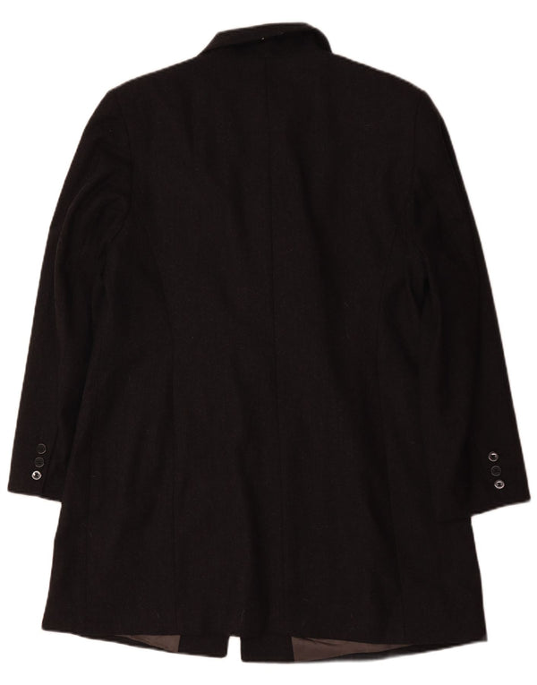 Jaqueta blazer feminina Marks & Spencer com 5 botões Reino Unido 18 XL lã cinza