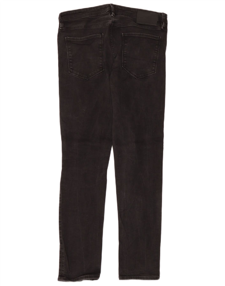 Jack & Jones Masculino GLENN Slim Jeans W33 L32 Algodão Preto