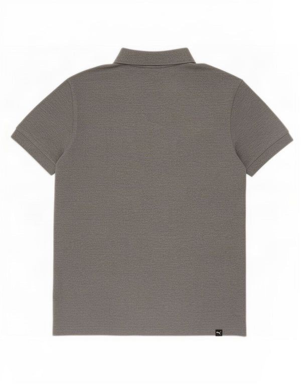 Camisa polo masculina Puma pequena cinza manchada