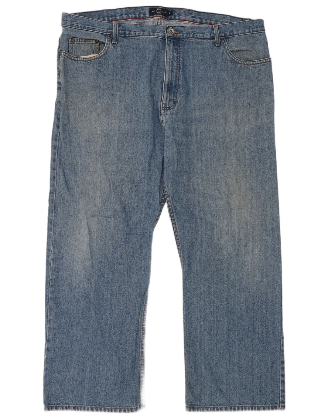 Calça jeans reta masculina Marks & Spencer Blue Harbor W44 L29 algodão