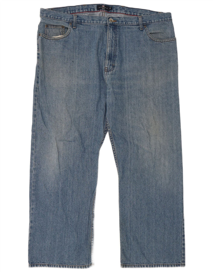 Calça jeans reta masculina Marks & Spencer Blue Harbor W44 L29 algodão