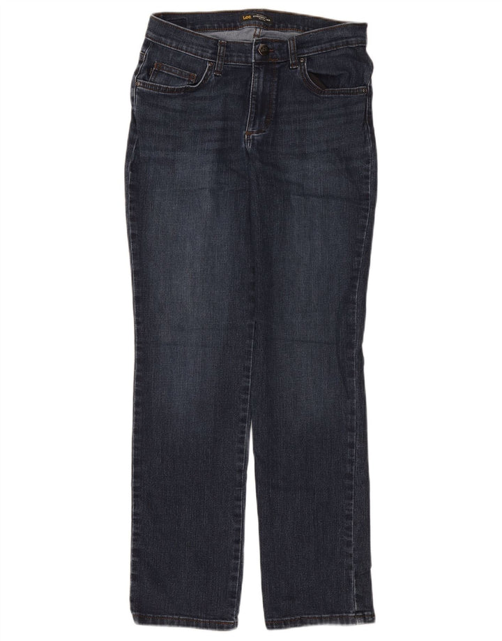 LEE Jeans feminino de cintura média reta US 6 médio W30 L30 azul marinho