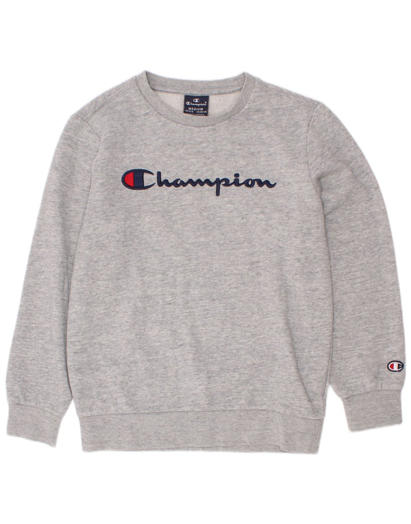 Suéter gráfico Champion Boys 9-10 anos cinza médio manchado