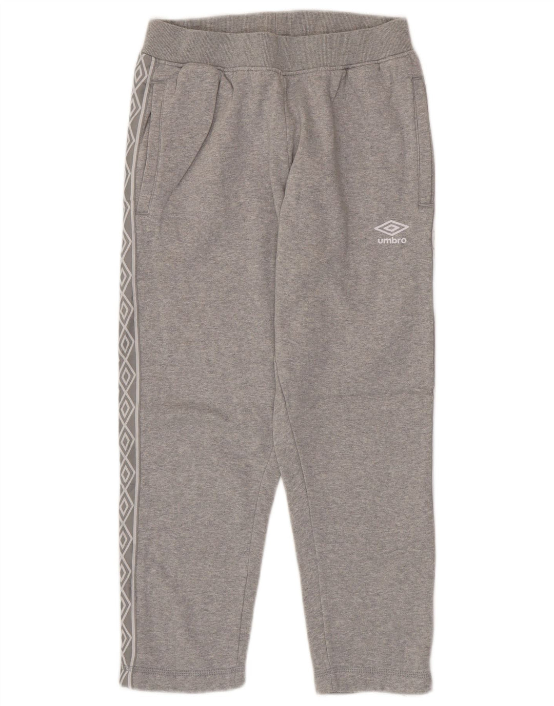 Calça de treino masculina UMBRO com corte gráfico pequeno algodão cinza
