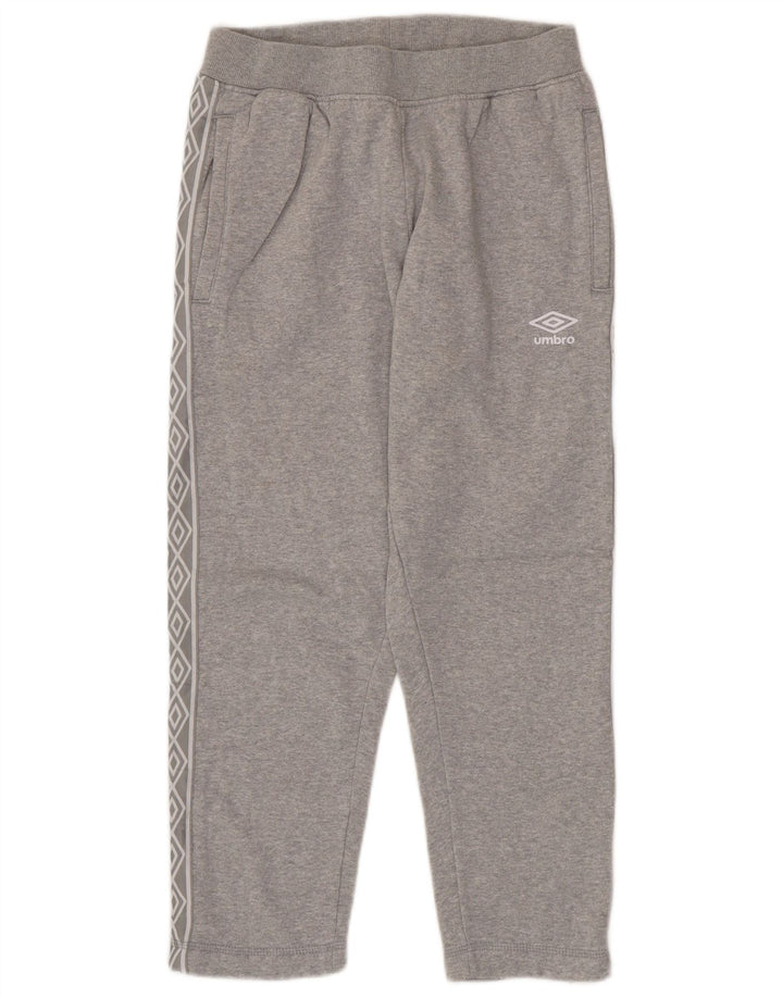 Calça de treino masculina UMBRO com corte gráfico pequeno algodão cinza