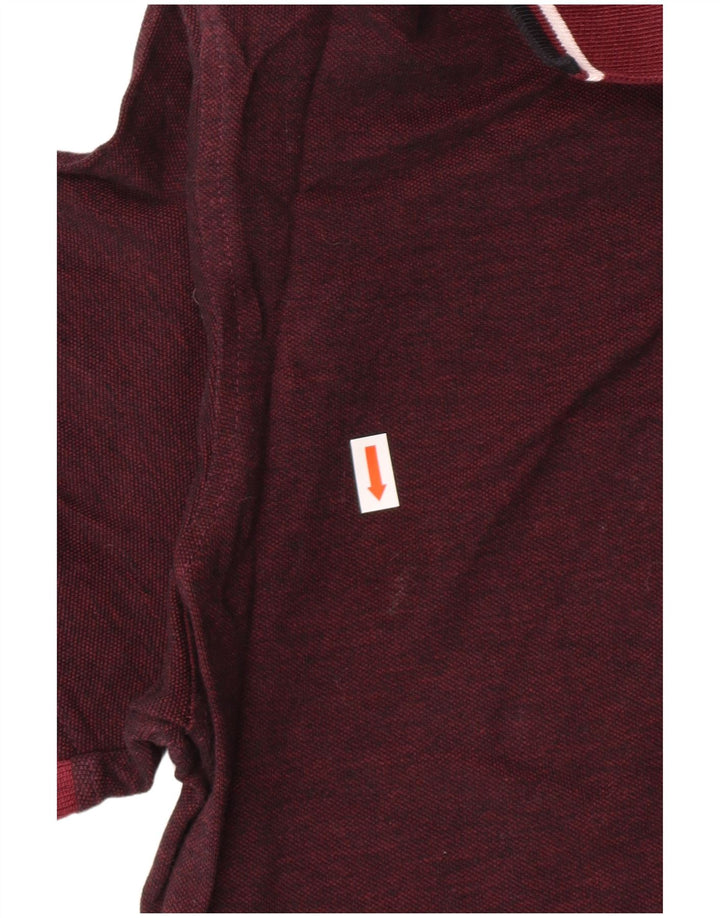 Camisa polo masculina JACK & JONES média algodão Borgonha