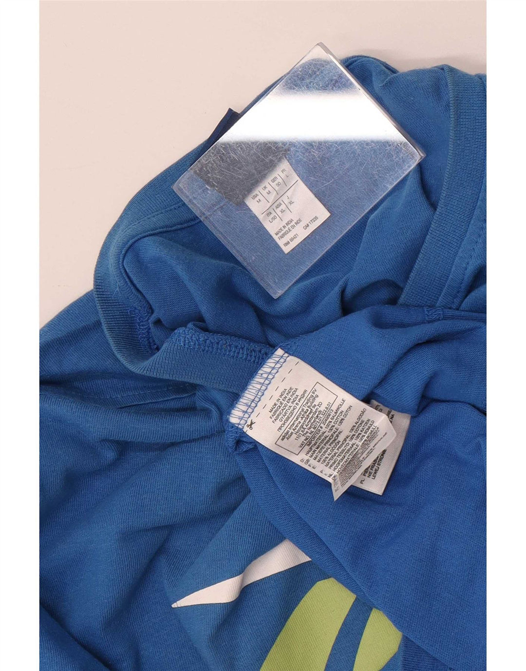 Reebok Mens Graphic T-Shirt Top Médio Algodão Azul