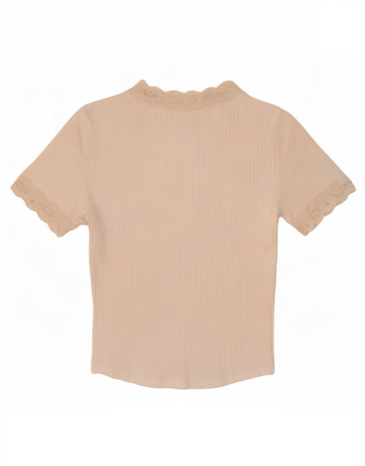 Blusa feminina Zara Top UK 12 médio branco