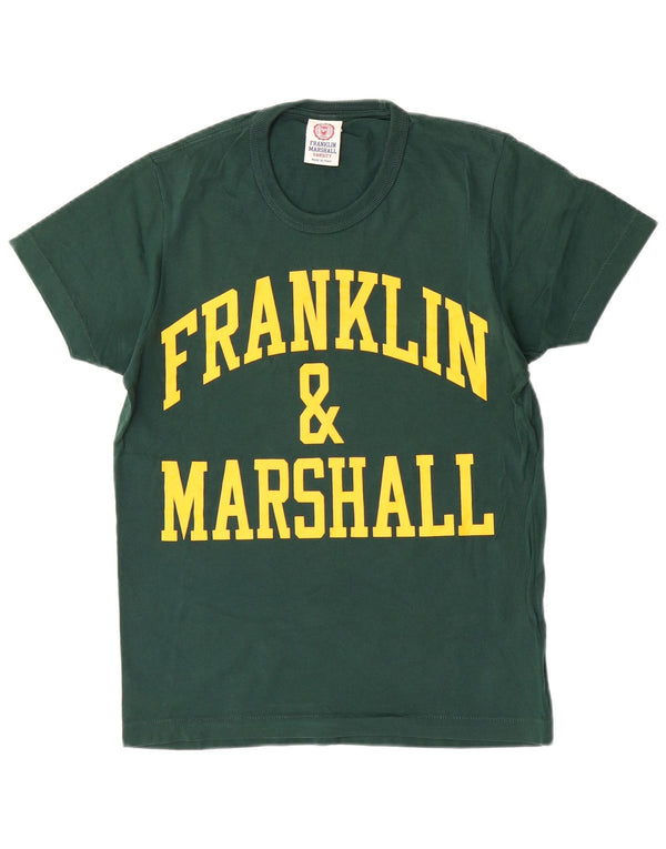 Camiseta gráfica masculina Franklin Marshall top pequeno algodão verde