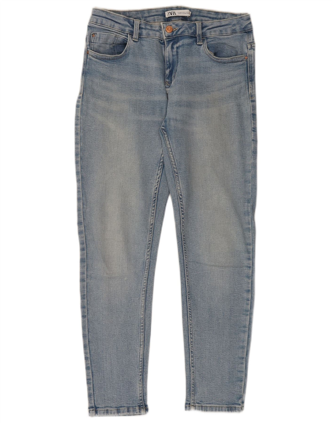 Zara Jeans Skinny Feminino EU 40 Médio W30 L28 Azul