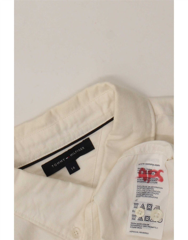 Camisa masculina Tommy Hilfiger 13-14 anos algodão branco