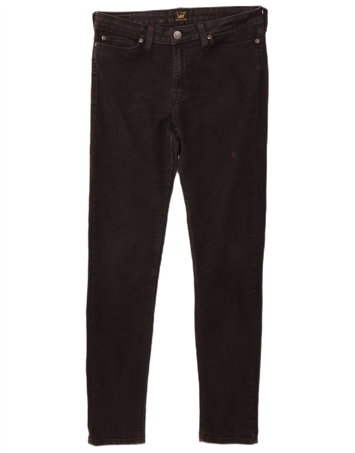 Lee Womens Scarlett Skinny Jeans W32 L29 Algodão Preto