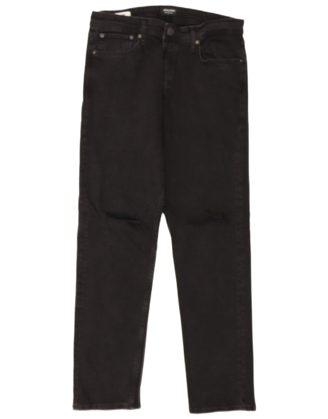 Jeans retos masculinos JACK & JONES W32 L32 algodão preto