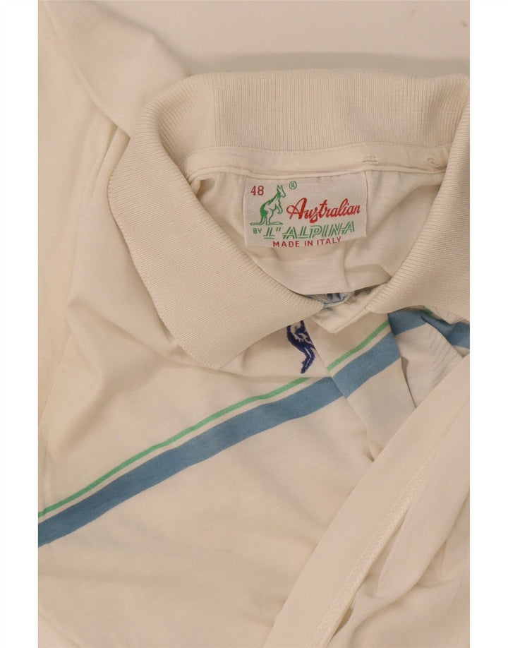 Polo masculino AUSTRALIAN L'ALPINA IT 48 médio branco geométrico