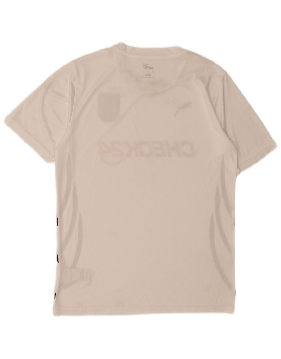 Camiseta masculina Puma Deutshland Graphic Top médio branco poliéster esportivo