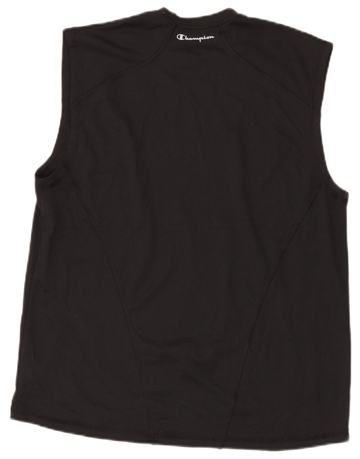 Colete duplo seco masculino Champion poliéster preto médio