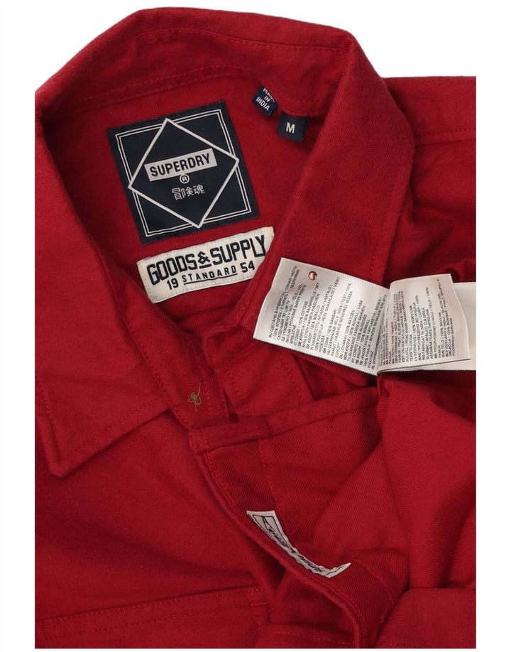 Camisa masculina Superdry médio algodão vermelho