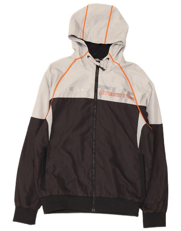 UMBRO Jaqueta feminina de agasalho gráfico Reino Unido 14 bloco colorido preto médio