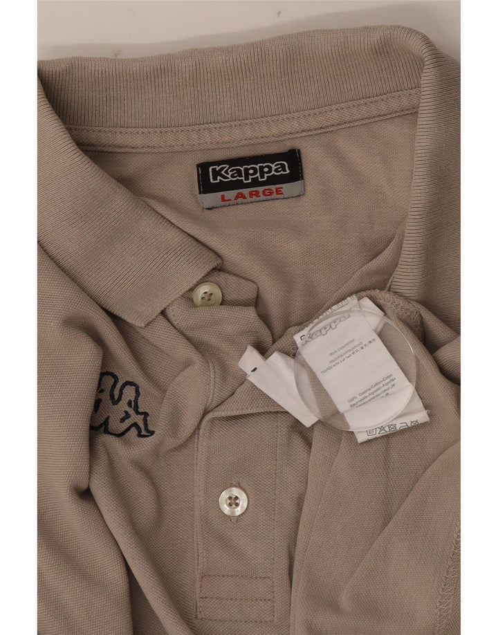 Camisa polo masculina KAPPA grande algodão cinza