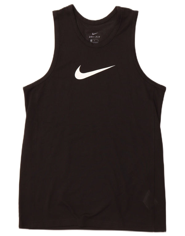 NIKE Mens Dri Fit Graphic Vest Top Médio Preto Poliéster Esportes