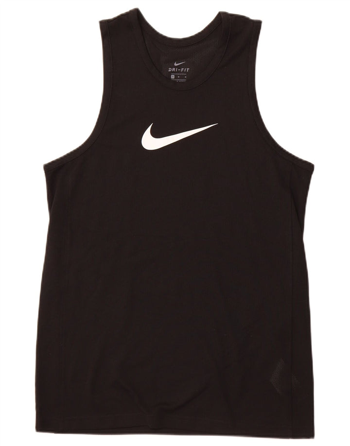 NIKE Mens Dri Fit Graphic Vest Top Médio Preto Poliéster Esportes
