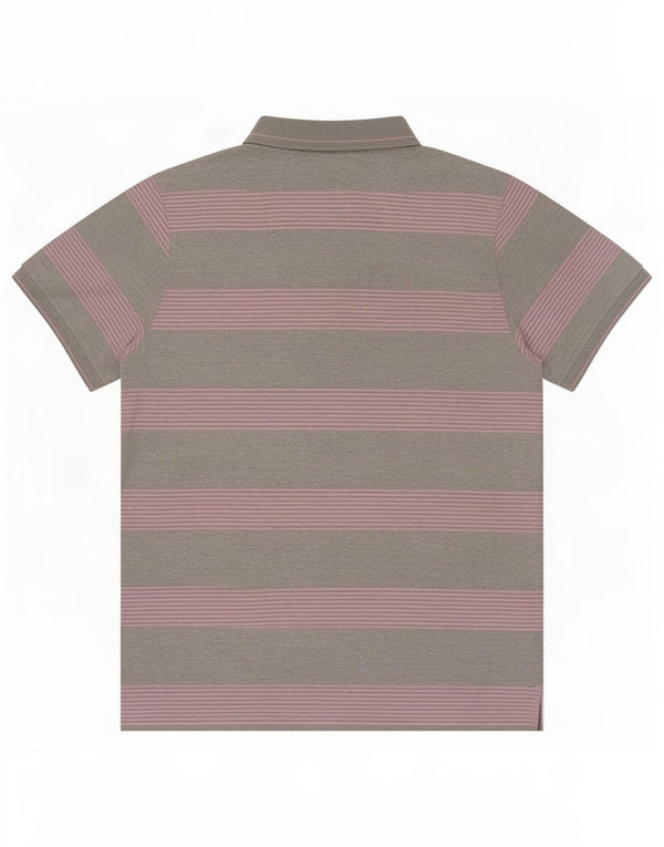 Camisa polo masculina Champion listrada cinza médio