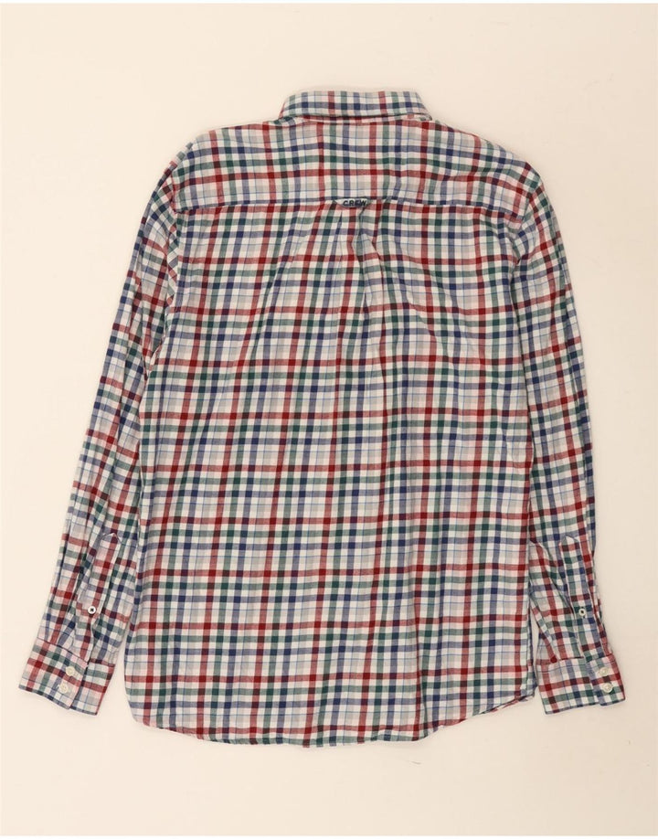 Camisa masculina de flanela de ajuste clássico da Crew Clothing, guingão multicolorido médio