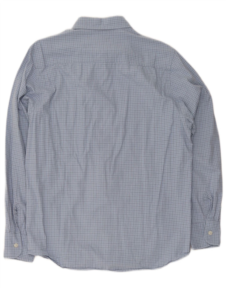 Camisa masculina Levi's de algodão xadrez azul médio