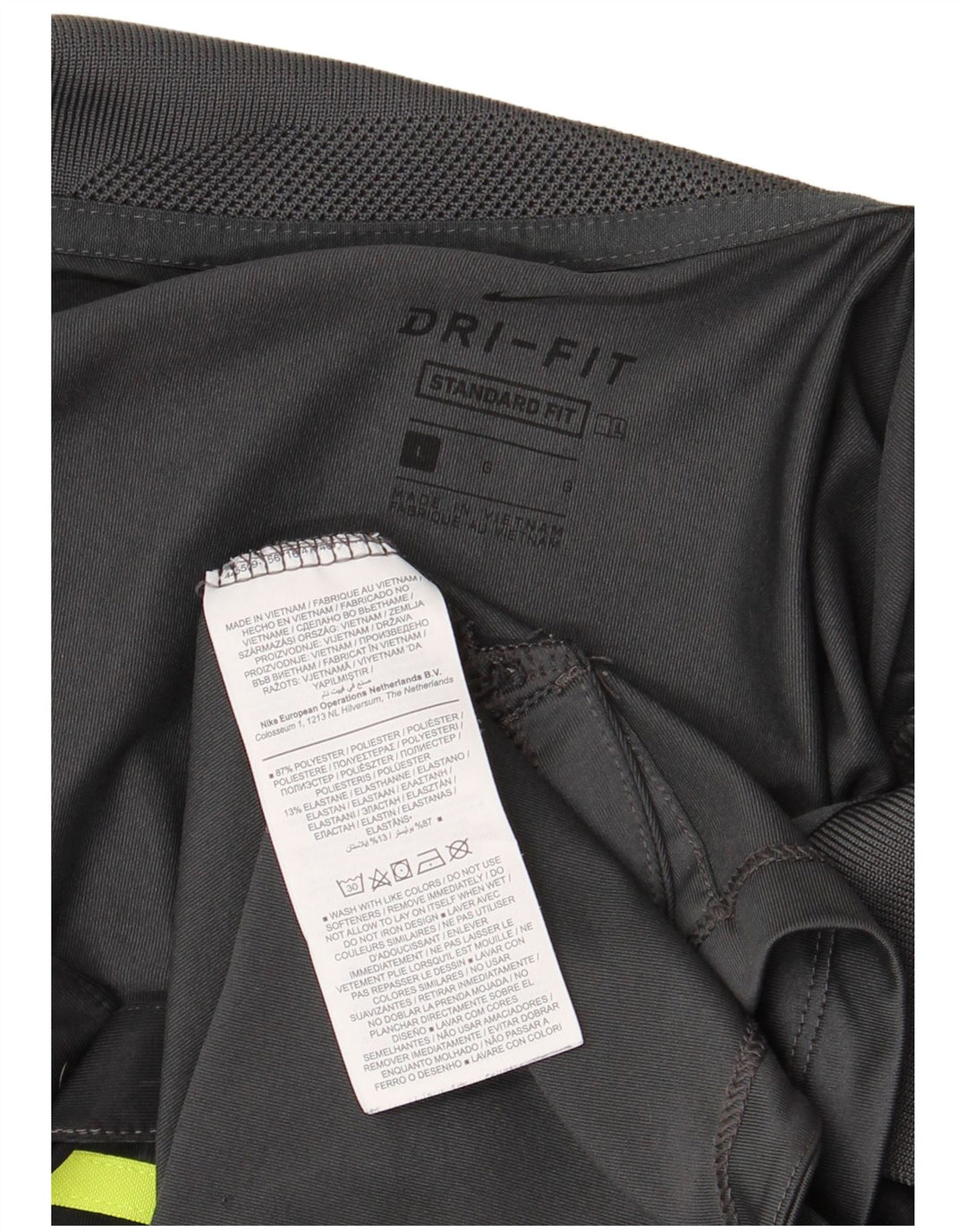 Camisa polo masculina Nike Dri Fit Standard Fit grande cinza colorblock poliéster