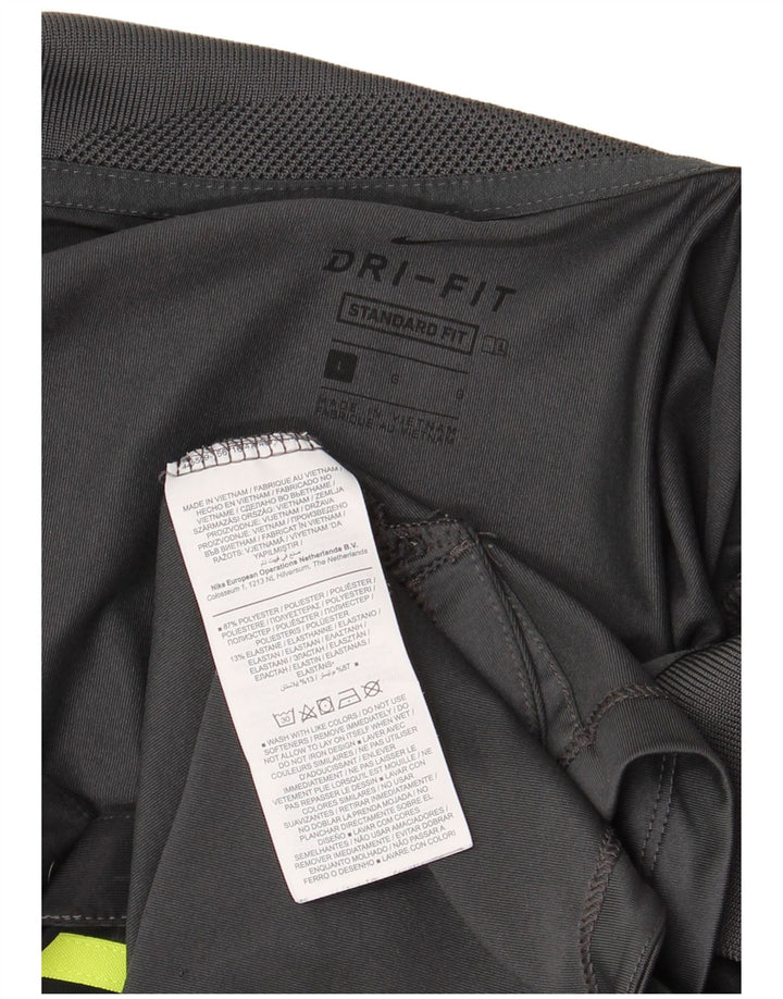 Camisa polo masculina Nike Dri Fit Standard Fit grande cinza colorblock poliéster