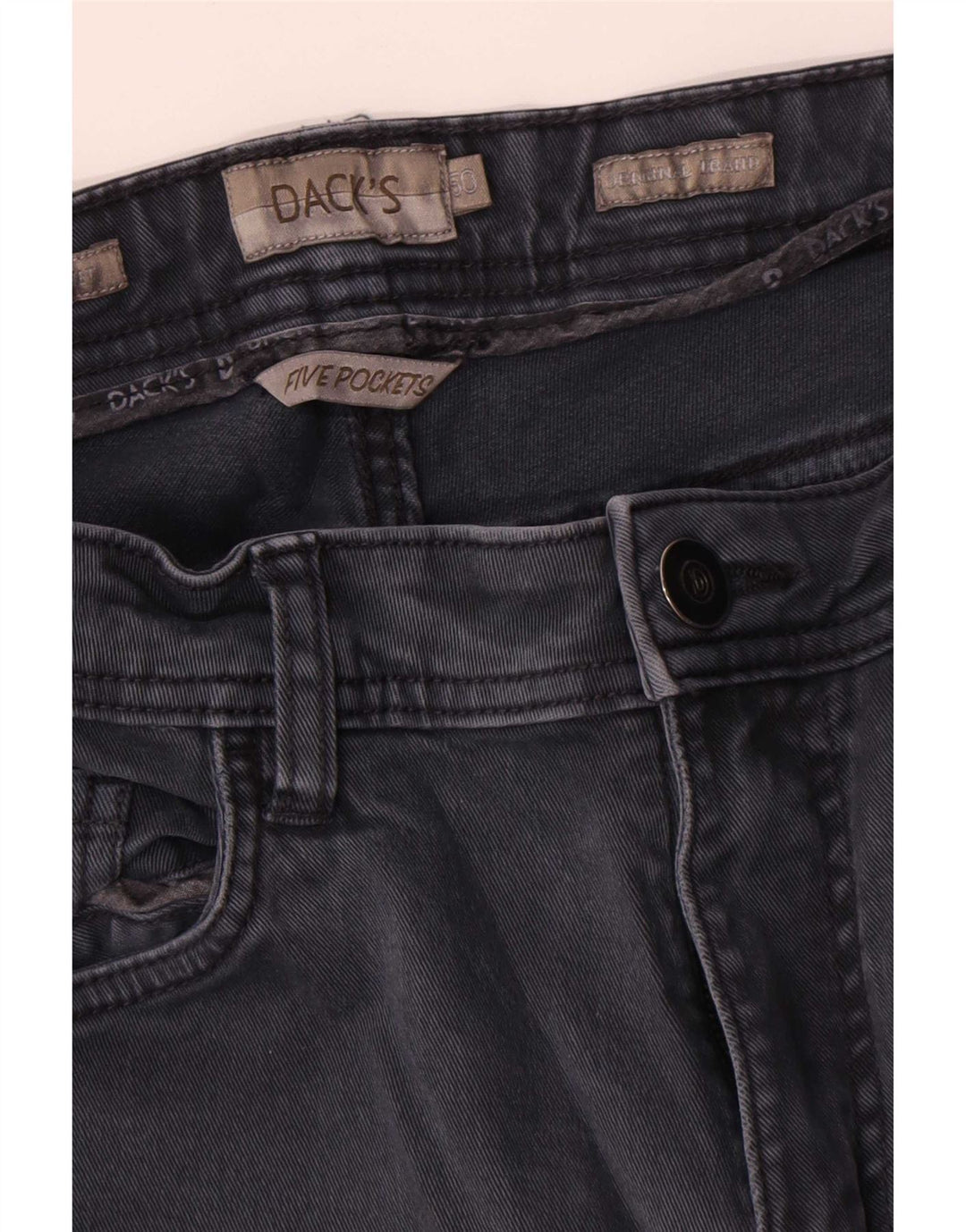 Calça jeans reta masculina Dack IT 50 grande W32 L31 algodão azul marinho