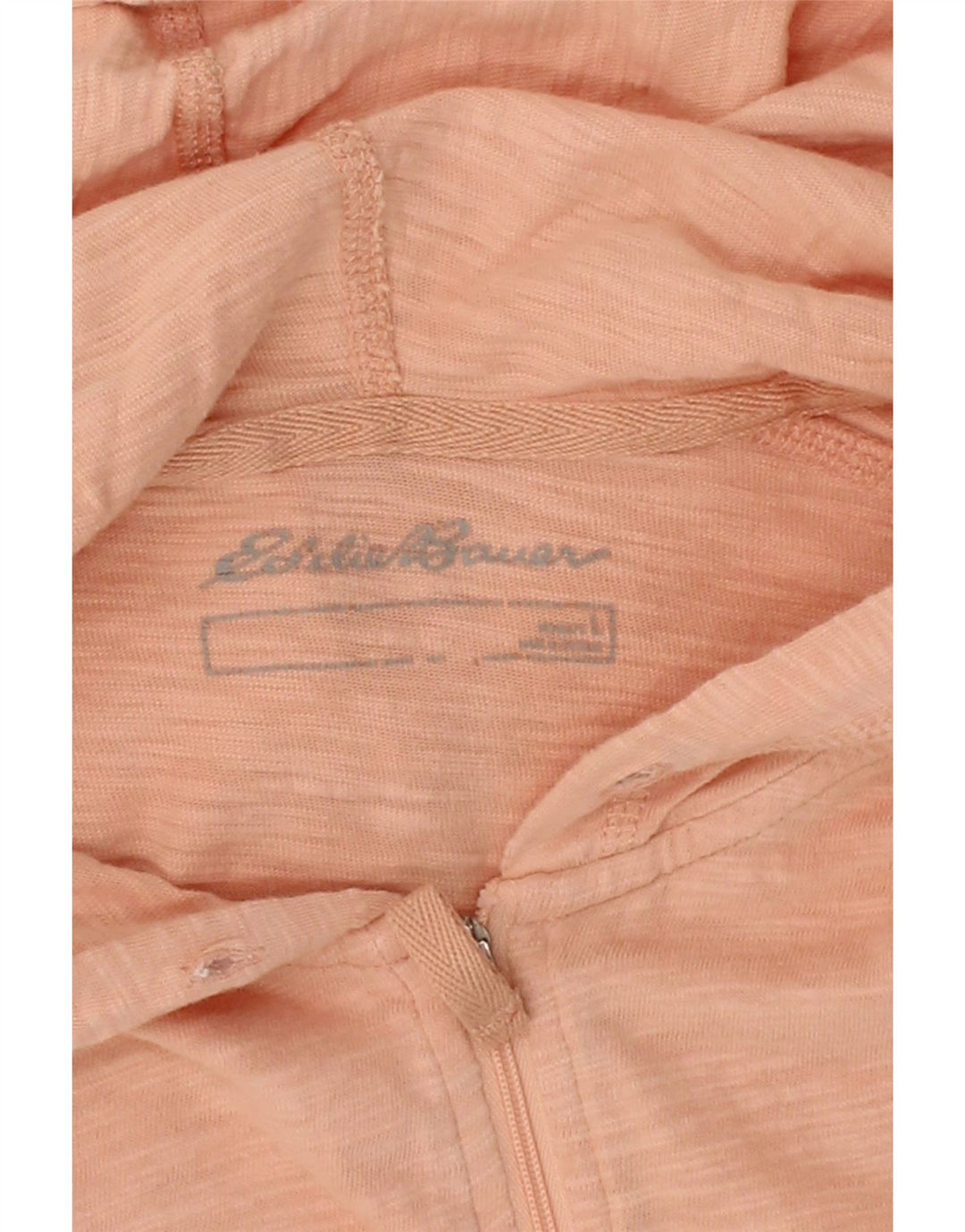EDDIE BAUER Womens Zip Hoodie Sweater UK 16 Large Pink Cotton Vintage Eddie Bauer and Second-Hand Eddie Bauer from Messina Hembry 