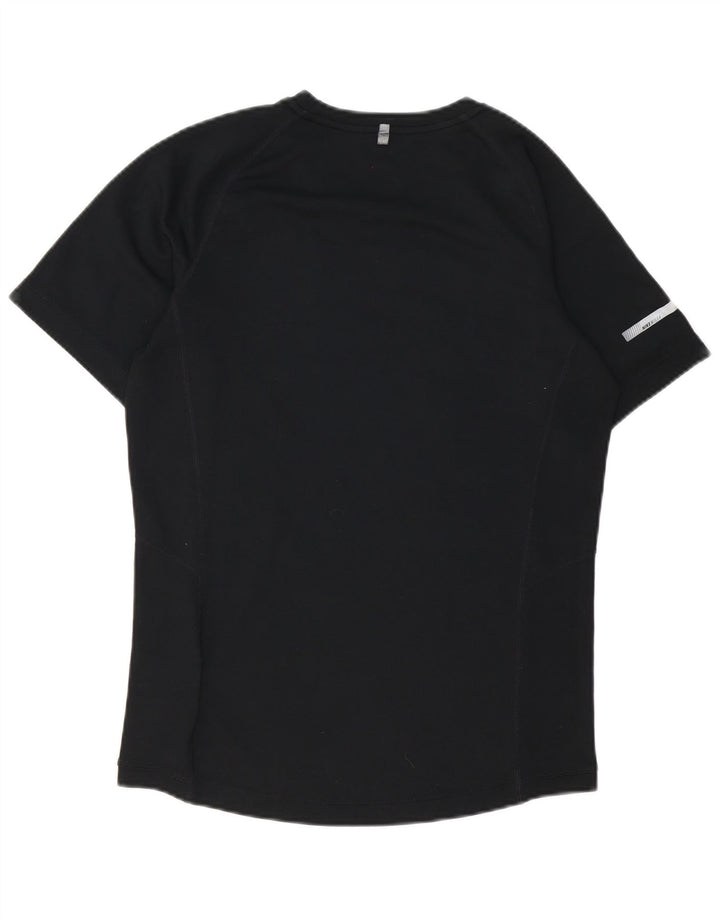 NIKE Mens Dri Fit Camiseta Top Pequeno Poliéster Preto