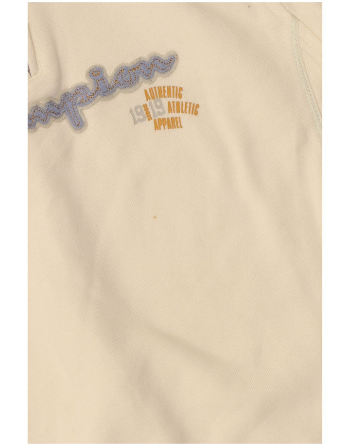 Champion Boys Graphic Moletom Jumper 7-8 Anos Pequeno Listrado Branco